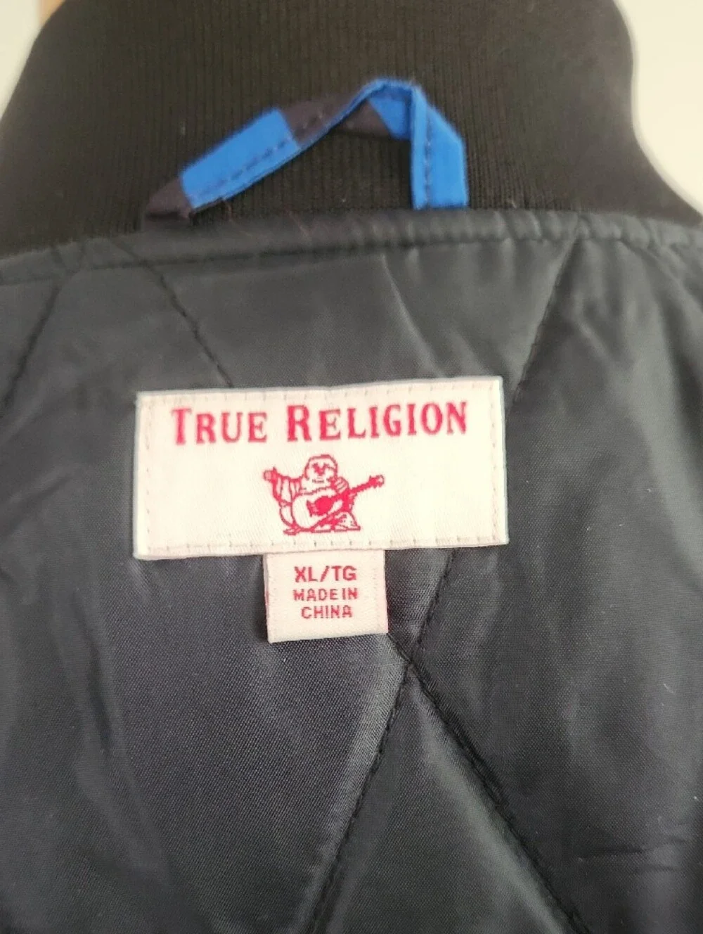 True Religion Red Yellow Blue Camo Bomber Jacket XL